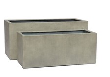 Pflanzkübel 2tlg.ISI CONCRETE NATUR BxTxH 100/85x45/35 Marke Helmes & Garden