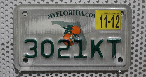 Florida motorrad nummernschild - florida, motorrad-nummernschild