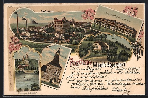 Lithographie jung bunzlau - lithographie, /