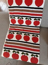 Retro Vintage 70er Leichter Stoff 160 cm Apfel Motiv 