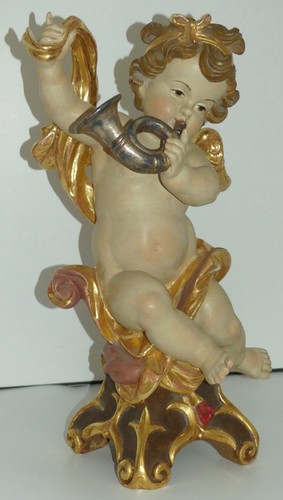 Holzfigur engel putte putto - engel,