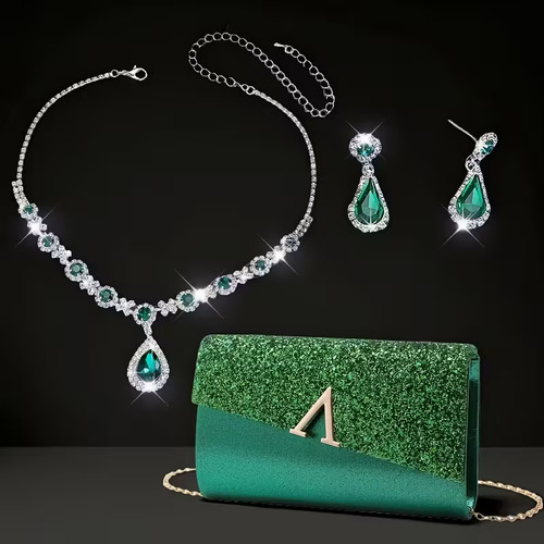 Glitzer abendtasche set - glitzer-abendtasche, für