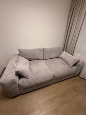 Carryhome BIGSOFA Cord Hellgrau (230/78/122 cm)