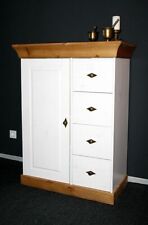 Massivholz Kommode Kiefer 2farbig weiß gelaugt geölt honig Brotschrank Anrichte