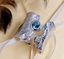 Goldschmiedering Zirkon + Roh