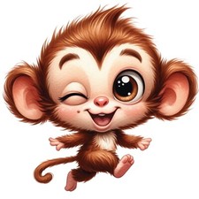Cute Monkey Cartoon Baby