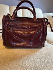 Handtasche Zara Echtleder Bordeaux/Burgundy  28 x 20 cm