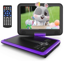 Tragbarer DVD-Player (11,5 Zoll) mit großem 9,5-Zoll-HD-Bildschirm, 2000mAh Akku