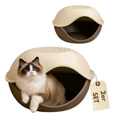 2er Set Katzen Haus Outdoor