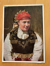 Siebenbürgisch-Sächsische Volkstrachten Rotgeb. junge Frau aus dem Burgenland