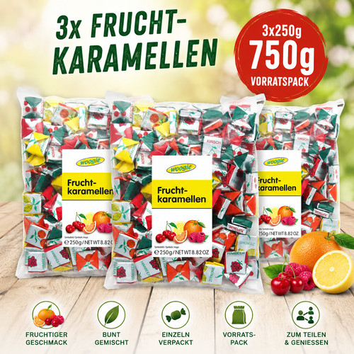 Fruchtkaramellen 250g - 3x,