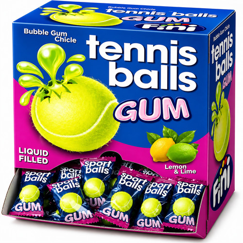 Fini tennis balls bubble gum - balls,
