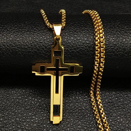 Halskette mit anhänger kreuz - halskette,