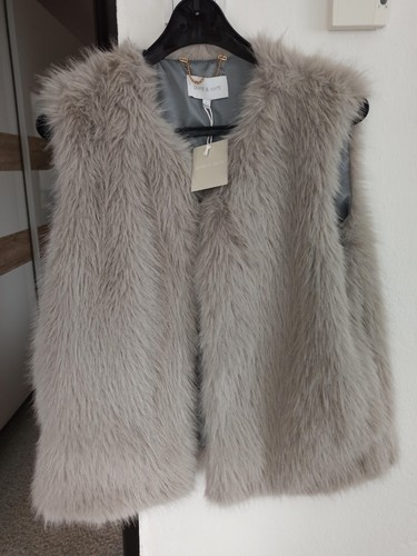 Fake fur weste - taschen, l