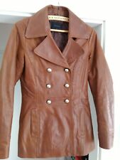 Jacke aus Leder braun, gebraucht, Marke Vero Moda, Gr. S