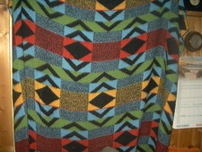 Decke Wolldecke bunt alt antik 150cmx195cm Unikat