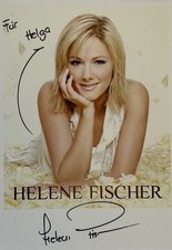 Helene Fischer signiert Karte Musik Original Unterschrift Signatur Autogramm