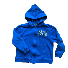 Sweatjacke Sweatshirtjacke Gr. 116 blau Hoodie Dinosaurier Jungenbekleidung