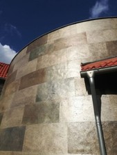 Naturstein Duschwand Steinfurnier GOLD Bad Küche Fliesenspiegel MUSTER 20x15 cm