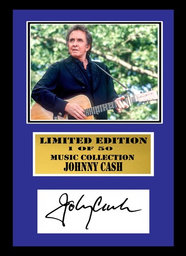 Johnny cash signed framed 443 - signed,