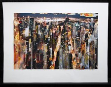 Salzmann, Gottfried - Manhattan bei nacht - 3D-Konstruktion / Hahnemühle