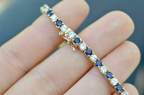 25ct blauer saphir diamant - 5.25ct,