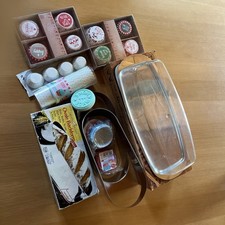 Stollenplatte + Ovale Backform + Muffinförmchen Pralinenform Backstempel Set