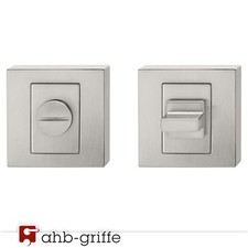 AHB Bad-Rosetten 3191WC Rosette Edelstahloptik Badverriegelung Schlitzscheibe