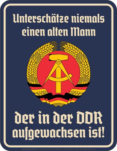 Ostalgie sprüche schild - ostalgie, alter