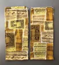 60er Jahre Stoff Vorhang gelb ocker