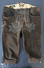 Original Meindl 3/4 Trachten Hirschlederhose Braun 52