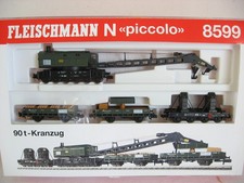 Fleischmann Spur N 8599 Güterwagenset 90-t-Kranzug 4-teilig OVP