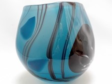 Glasvase modern blau