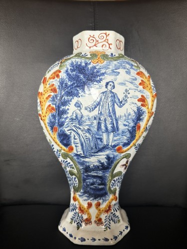 Delfter deckelvase antik - delfter,