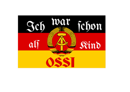 Ddr flagge mit - flagge, spruch