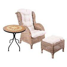 Luxus Rattan Set Relaxsessel