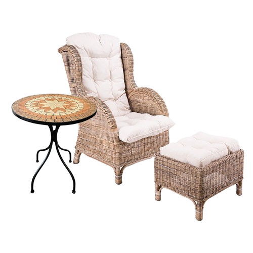 Luxus rattan set relaxsessel - luxus,