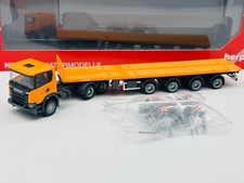 Herpa 311403 Scania CG 17 6x6 Nooteboom Teletrailer SZ kommunal orange in OVP