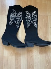 Overknee Kniehohe Stiefel Schwarz Gr 41 Neu