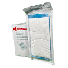 25 Nobasorb Saugkompressen Steril, 10x20 cm, hoch saugfähige Kompressen
