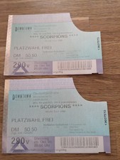  2 Eintrittskarten  Scorpions World Tour 29.10.96  Berlin Deutschlandhalle