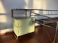 Original Chrom Nachttische Nachtkästchen Stahlrohrgestell Stahlrohr Bauhaus 30er