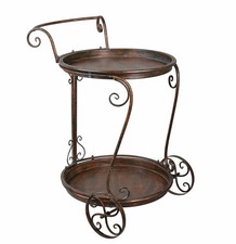 Beistelltisch Küchenwagen Etagenwagen Metall Regal Antik Küchenwagen Etagere