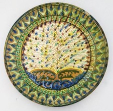 GROSSES SIGNIERTES STUDIO KERAMIK SCHLUPFGESCHIRR LADEGERÄT / SCHALE 20. JAHRHUNDERT