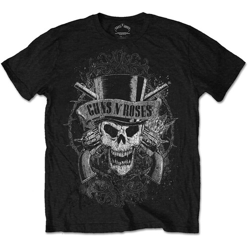Guns roses faded skull - roses,