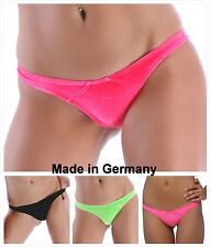 Sexy NEON Samt Stretch Bikini String Tanga Strass GoGo Mini Slip 36 38 40 S M L