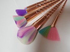 5 x Kosmetik Pinsel Einhorn/Set  Schminkpinsel Pinselset Rosegold** Lahaye