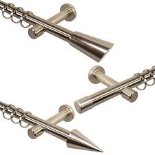 Edelstahl Optik Vorhangstangen