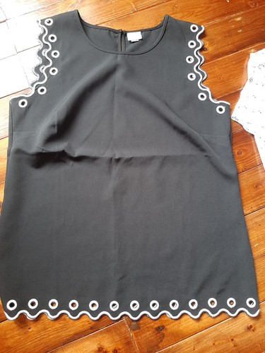 Damen bluse schwarz - schwarz, 42