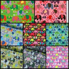 Jerseystoffe  Stoffpaket Jersey Kinderstoffe  mit lustigen  Elefanten
